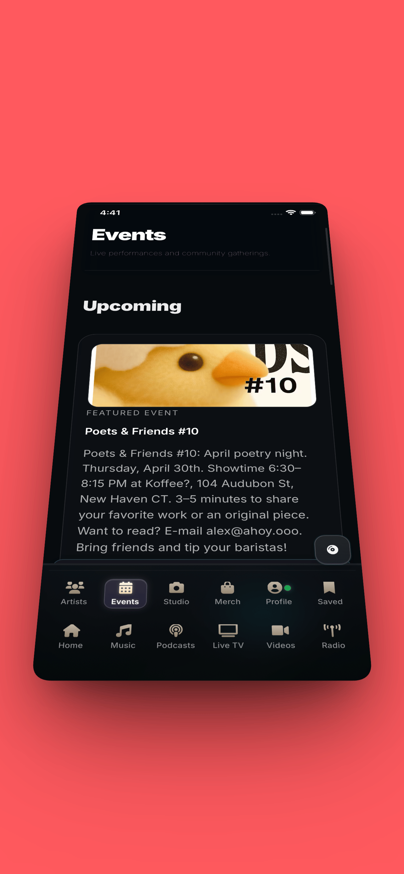 Ahoy App Screen 1